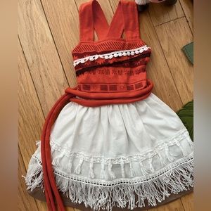 Moana costume dress and Pua stuffed animal